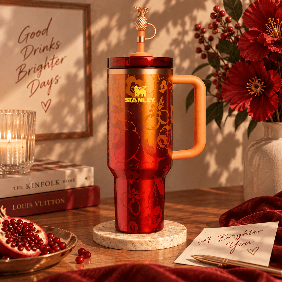 Tropical Sunset Floral 40oz Tumbler