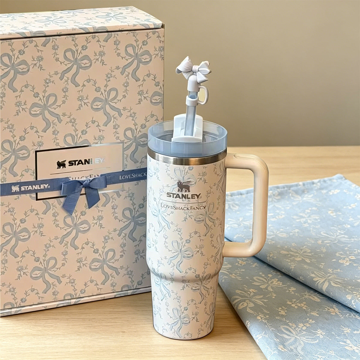 Pink Bow Garden 40oz Tumbler Gift Set